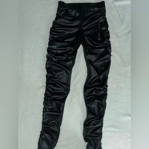 WINDSOR LEATHER BLACK PANTS